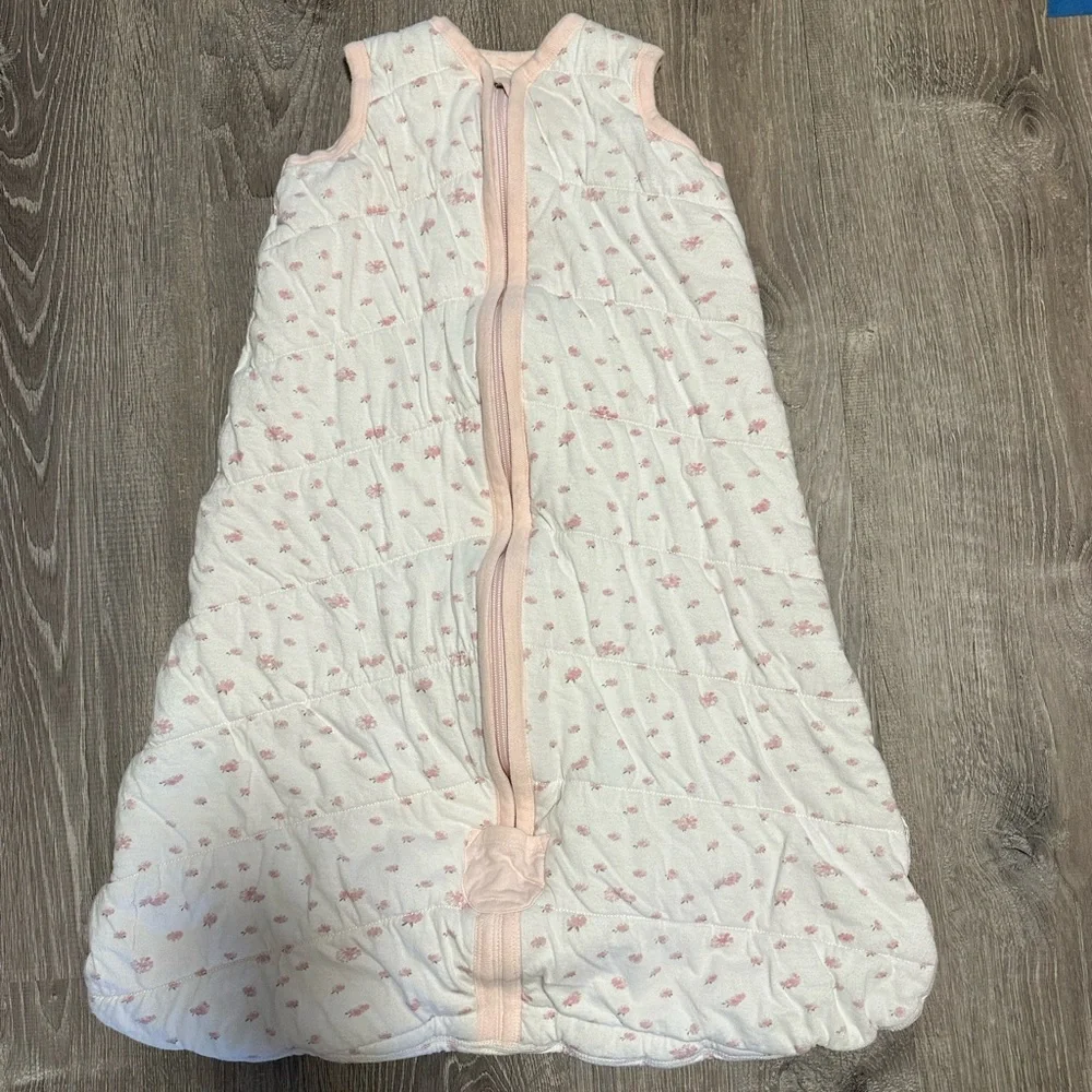 Burt’s Bees pink Floral Sleep Sack,  12-18mo, 1.5 TOG